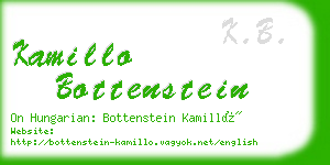 kamillo bottenstein business card